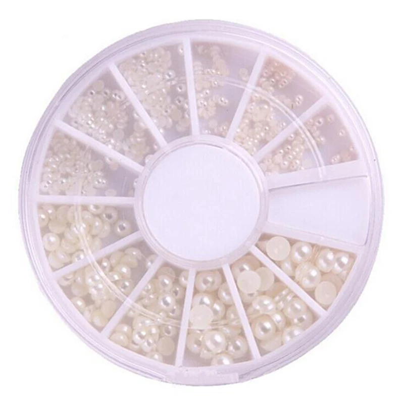 

New 3 Sizes Princess Nail Art Rhinestone Decoration/Lovely Solid Imitation Pearl Decoration for Nails P0066