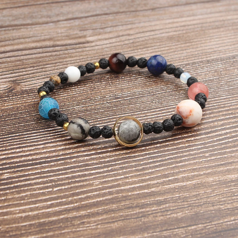 Lingxiang 2018 New Handmade Solar System Bracelet Universe