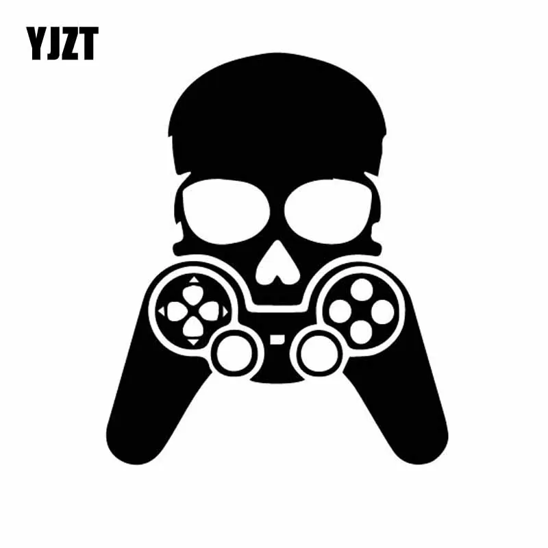 YJZT 12 5CM 15 3CM Skull And Recreational Machines Car Sticker Cool