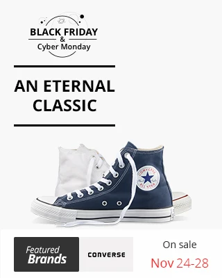 [Black Friday & Cyber Monday - Featured Brands] Converse - An Eternal Classic: Welcome to the Converse century! On sale Nov 24-28. Save more with coupons!