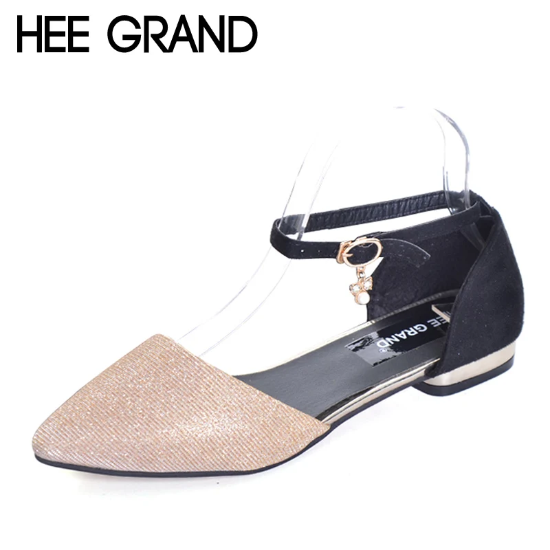 preço HEE grande Ouro Plataforma Flats Slip On Shoes Mulher Sandálias Flat 2017 Verão Pontas Do Dedo Do Pé Das Mulheres Sapatos Casuais Cores 4 XWZ3549
