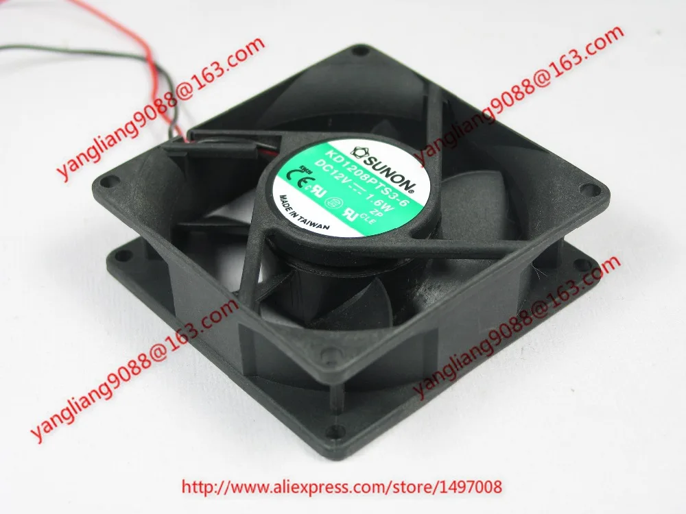 SUNON KD1208PTS3 6 DC 12V 1.4W 80X80X25mm Server Cooler