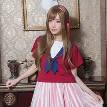 Принцесса сладкий Лолита Долли Делли темно-синего цвета ветер свободные короткие с матросским воротником футболка Dolley-0044