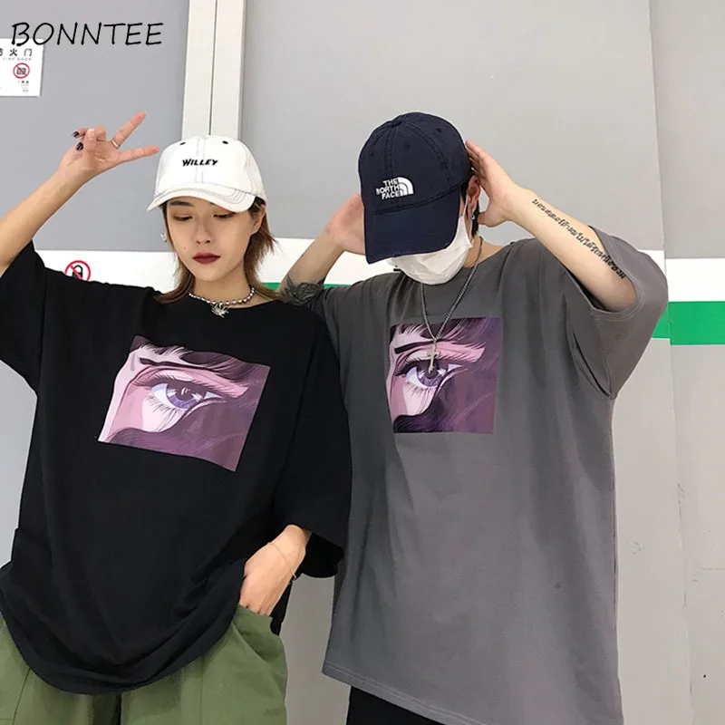 

T-shirts Women Loose Korean Style Leisure All-match Hip Hop Ulzzang Harajuku Womens Short-sleeve Daily Ladies High-quality Chic