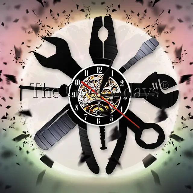 auto repair wall decorative wall clock car service mechanic garage
