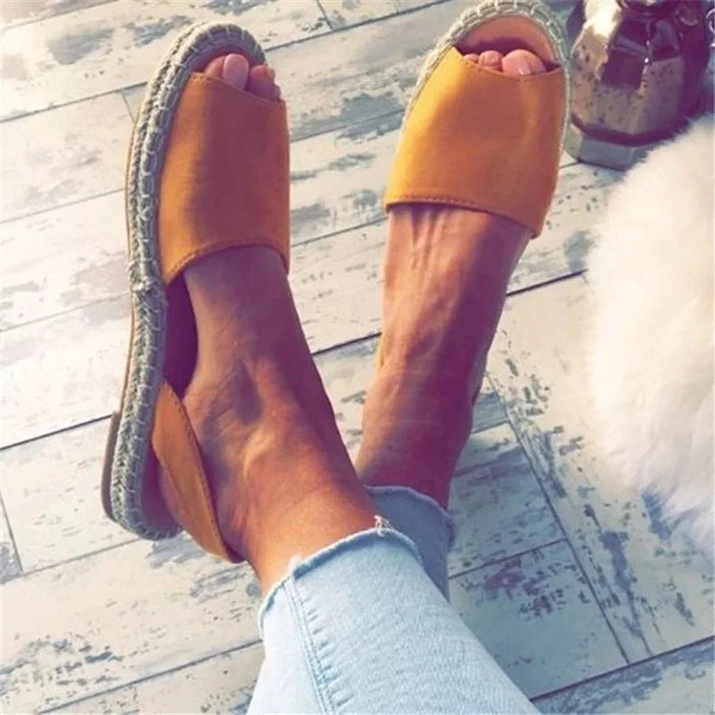 

Sandals Shoes Women High Heels Summer Shoes 2019 Beach Open Toe Flat Bottom Woven Sandals Femme Platform Sandals Size 35-43
