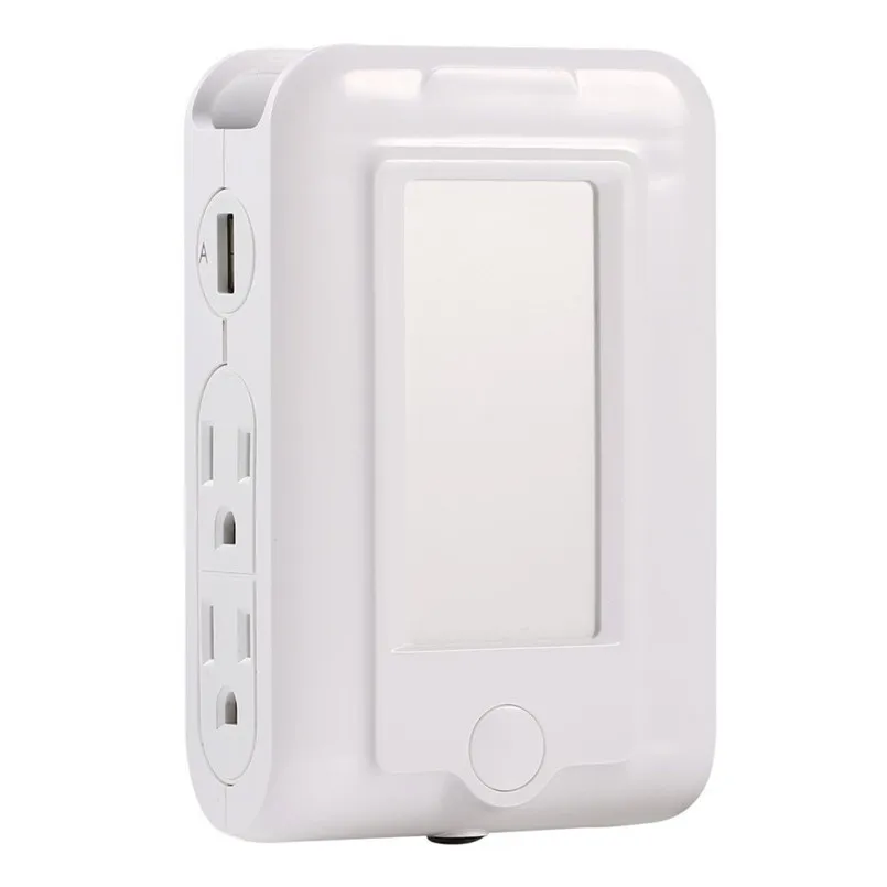 

US Wall Socket With USB Wall Outlet With Phone Holder Slot 4 Outlets Dual USB Charging Ports Power Socket With Usb 40MY16