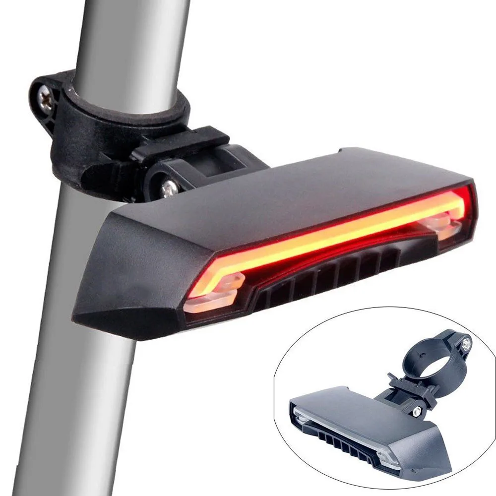 

USB Rear LED Taillight Wireless Remote Control Laser Light Signal Turn Safety Warning for MTB Road Bicycle Cycling