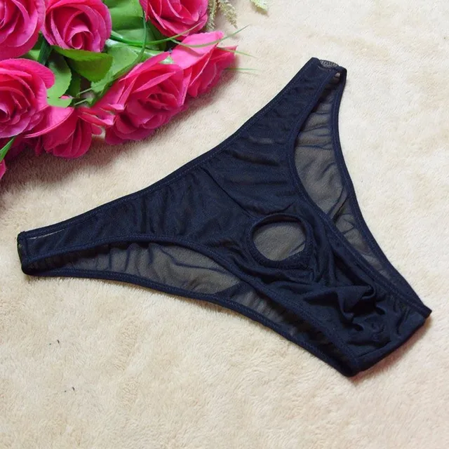 BDSM Sexy Silk Strong Man Penis Hole Gstrings Translucent Pant Bandoge Thong Handjob Sex Game For Man Toys Sex Product Role Play -