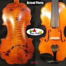 Барокко Стиль SONG Maestro инкрустация кленовый лист кружева 5 струн 4/4 скрипка#9788