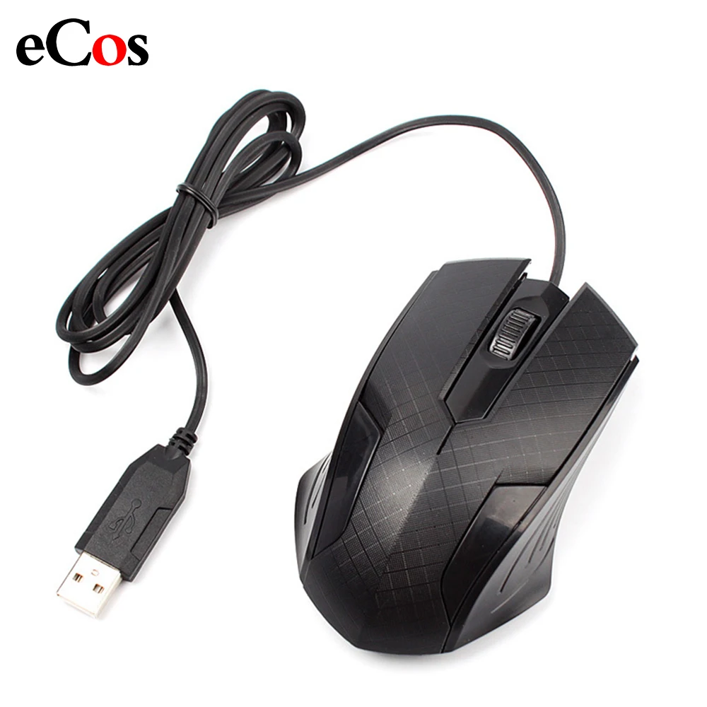 Wired Optical Gaming Mouse 3000DPI 2 Button Black Gamer USB Gamer Pro Mause Mice Cable For