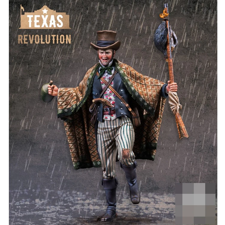 1/24 волонтер миссипи SIEGE OF BEXAR 1835 модель GK из смолы в разобранном виде и