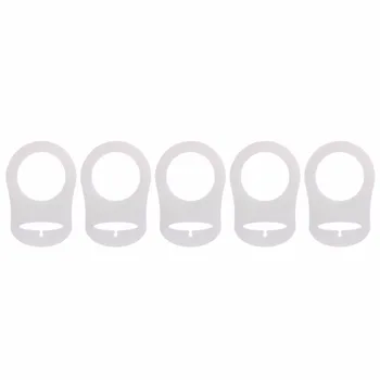 

New 5Pcs Luminous Silicone Pacifier Baby Dummy Pacifier Holder Clip Adapter Rings