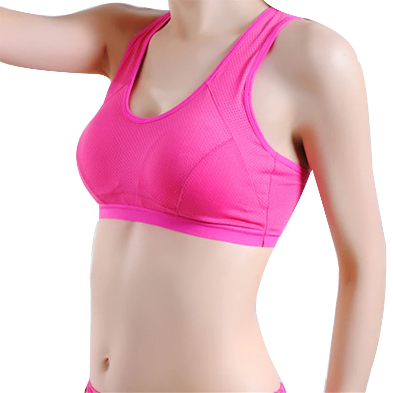 

Sports Yoga Bra Women Seamless Push Up Padded Breathable Comfortable Wide Strap Thin Tank Top