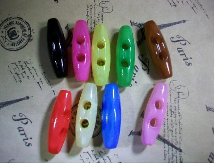Resin toggle button Sewing 2 holes Resin Buttons Craft Accessories Coat