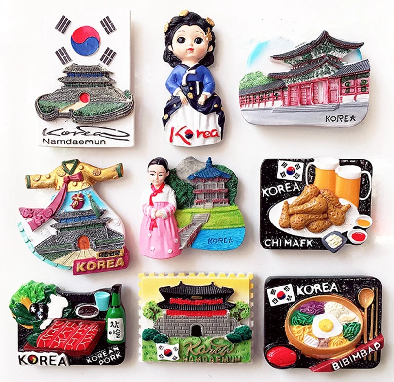 

Handmade Korean Flag Features Mask 3D Fridge Magnets Australia Travel Souvenirs Refrigerator Magnetic Sticker Home Decortion