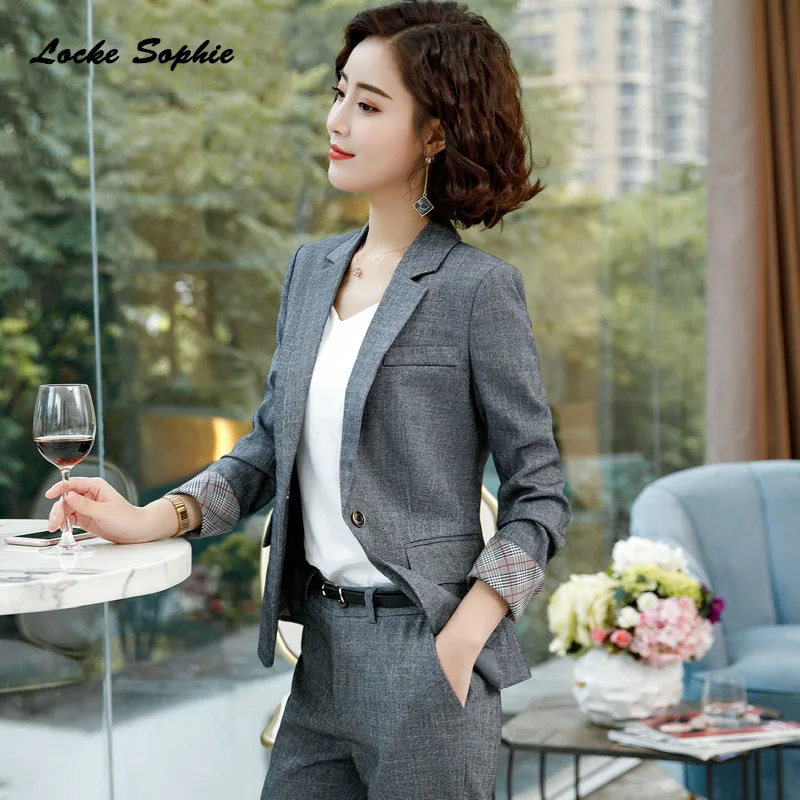 1pcs Women's Plus size Blazers coats 2019 Summer cotton Splicing Long sleeves Small Suits jackets ladies Skinny Blazers Suits