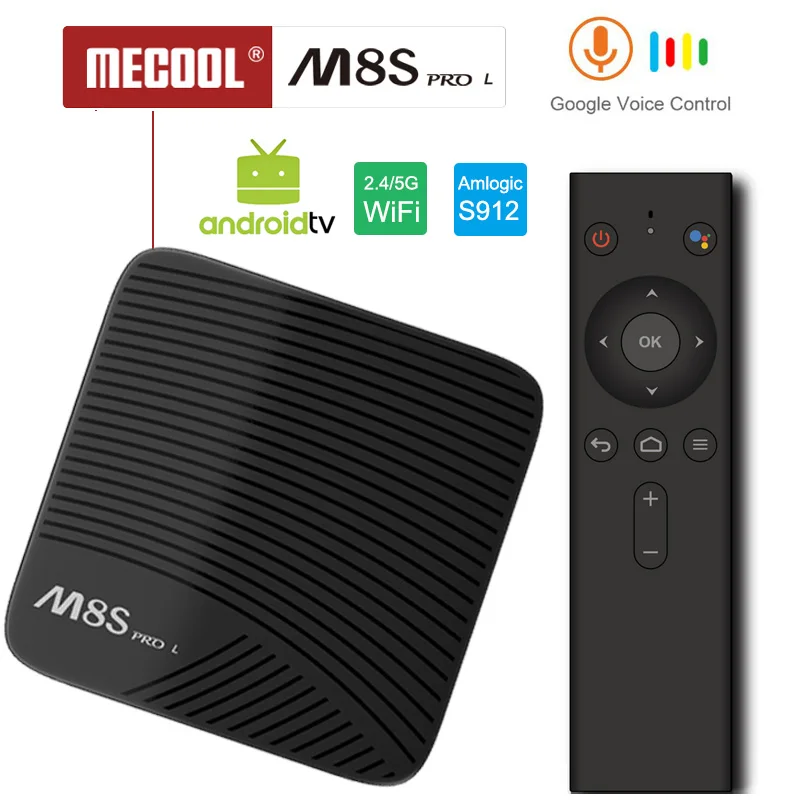 

M8S pro L Google Voice Smart TV Box Android 7.1 Amlogic S912 3G/16G 3G/32G TVbox Youtube 4K Ultra HD Movie BT Media Player DHL 5