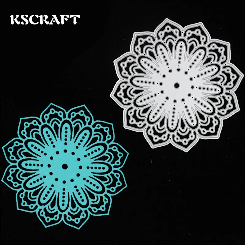 Ksccraft цветок Doily металлические Вырубные трафареты для DIY скрапбукинга/фотоальбома декоративное тиснение DIY бумажные карты