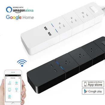 

RorainT Smart WiFi Socket APP Voice Remote Control Socket With 2 USB Port For Amazon Echo Alexa's Google Home Timer