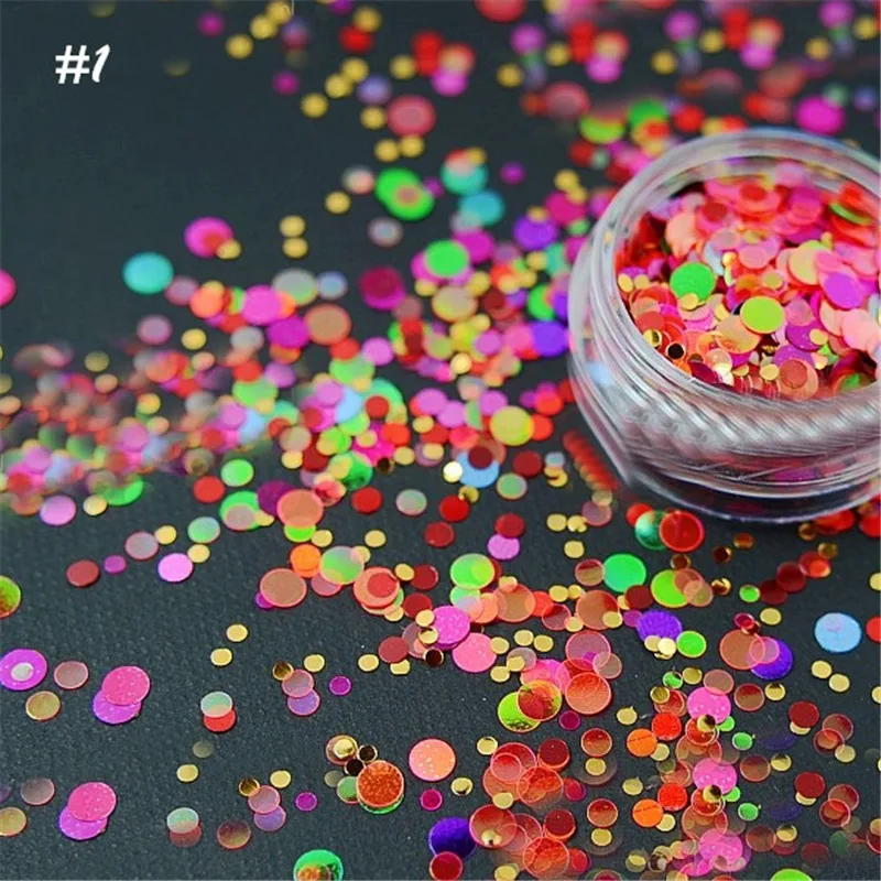 1 Box Nail Glitter Candy Color 1mm-3mm Mixed DIY Decoration Ultrathin Glitter Sequins Design Nail Art Glitter 8210739