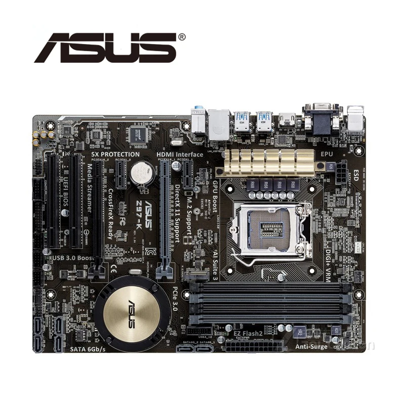 LGA1150 DDR3 Z97 для ASUS K 100% оригинальная материнская плата USB3.0 32G Z97K десктопная SATA III PCI E