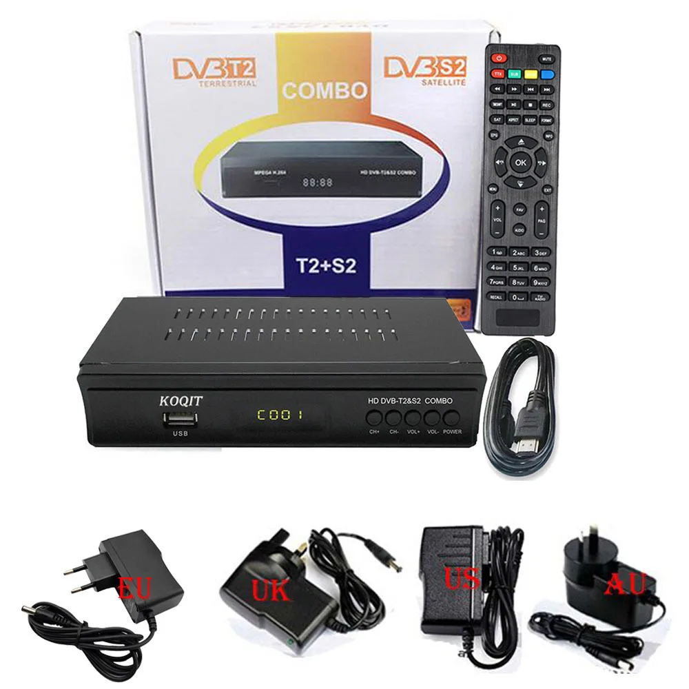 Русский сток FTA HD цифровой ТВ коробка DVB-T2 тюнер DVB-S2 спутниковый ресивер H.264 AC3 dvb t2 S2 рецептор комбо Wifi Biss Vu - Цвет: No USB Wifi