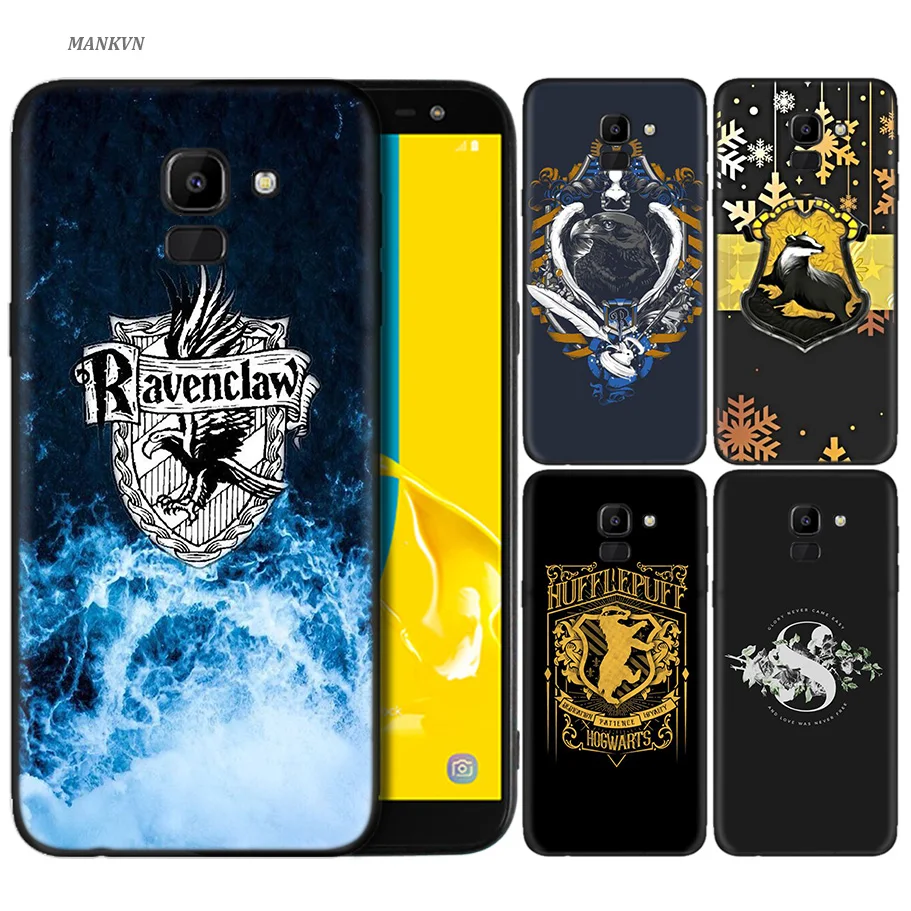 

Silicone Case For Samsung Galaxy J4 J6 A6 A8 Plus A7 A9 J8 2018 A5 2017 Soft Cover Shell Harry Potter Gryffindor Hufflepuff