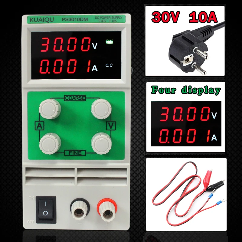 

DC Power Supply Transformers Digital Variable Mini Adjustable Voltage regulator Four display Power Supply PS3010DM Transformer