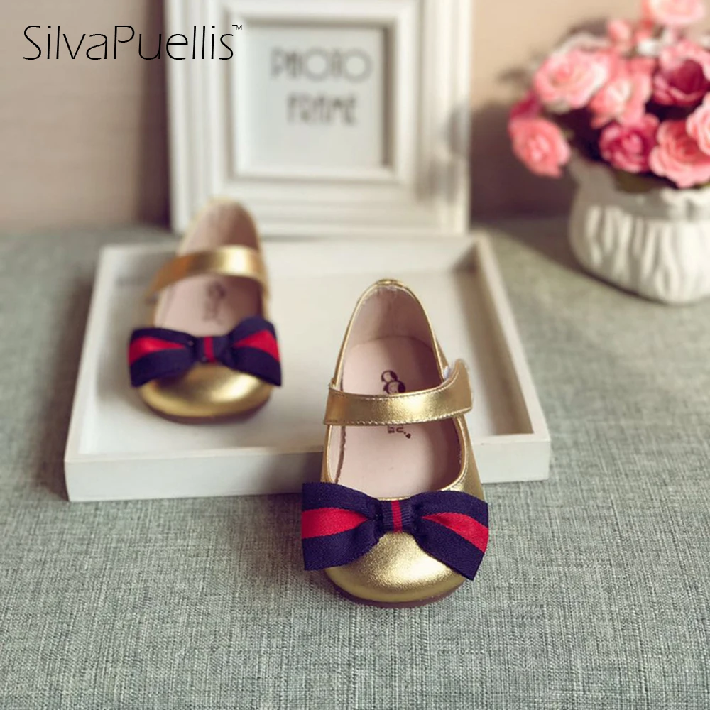 

SilvaPuellis Genuine Leather Girl Shoes Slip On Soft Cow Leather Soft Sole Princess Children Shoe