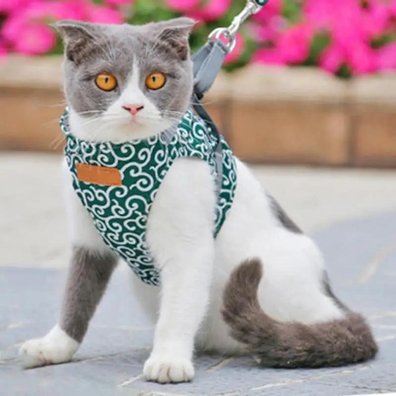 

Pet Dog Cat Harness Vest Collar Outdoor Walking Leash Set Harness Small Dog Harness and Leash Set Pet Cat Vest for Outdoor