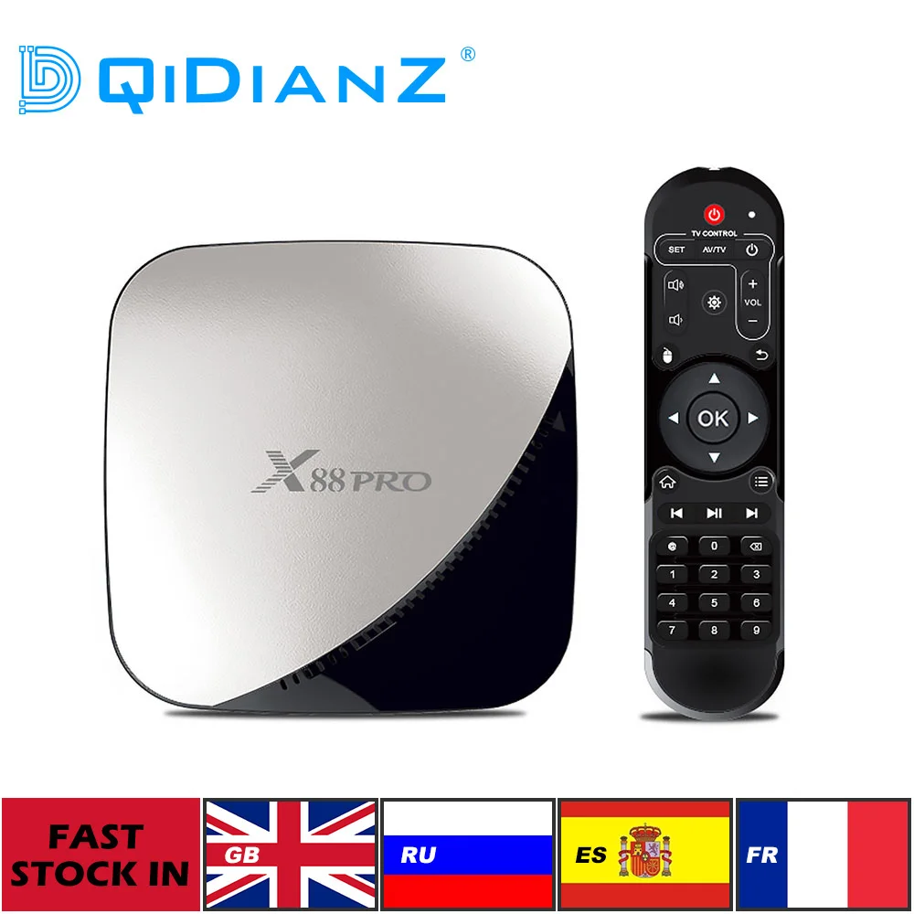 ТВ приставка X88PRO Android 9 0 четырехъядерный процессор RK3318 HDR 4K двойной Wi Fi медиаплеер