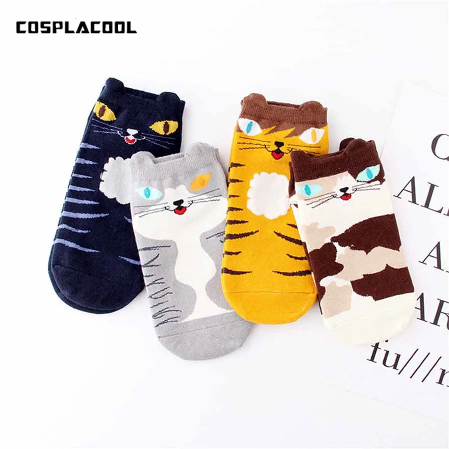 

New Arrival 1 Pair Fashion Unisex Women Men Autumn Spring Winter Warm Animal Print Soft Cotton Cartoon Owl Socks meias Funny Sox