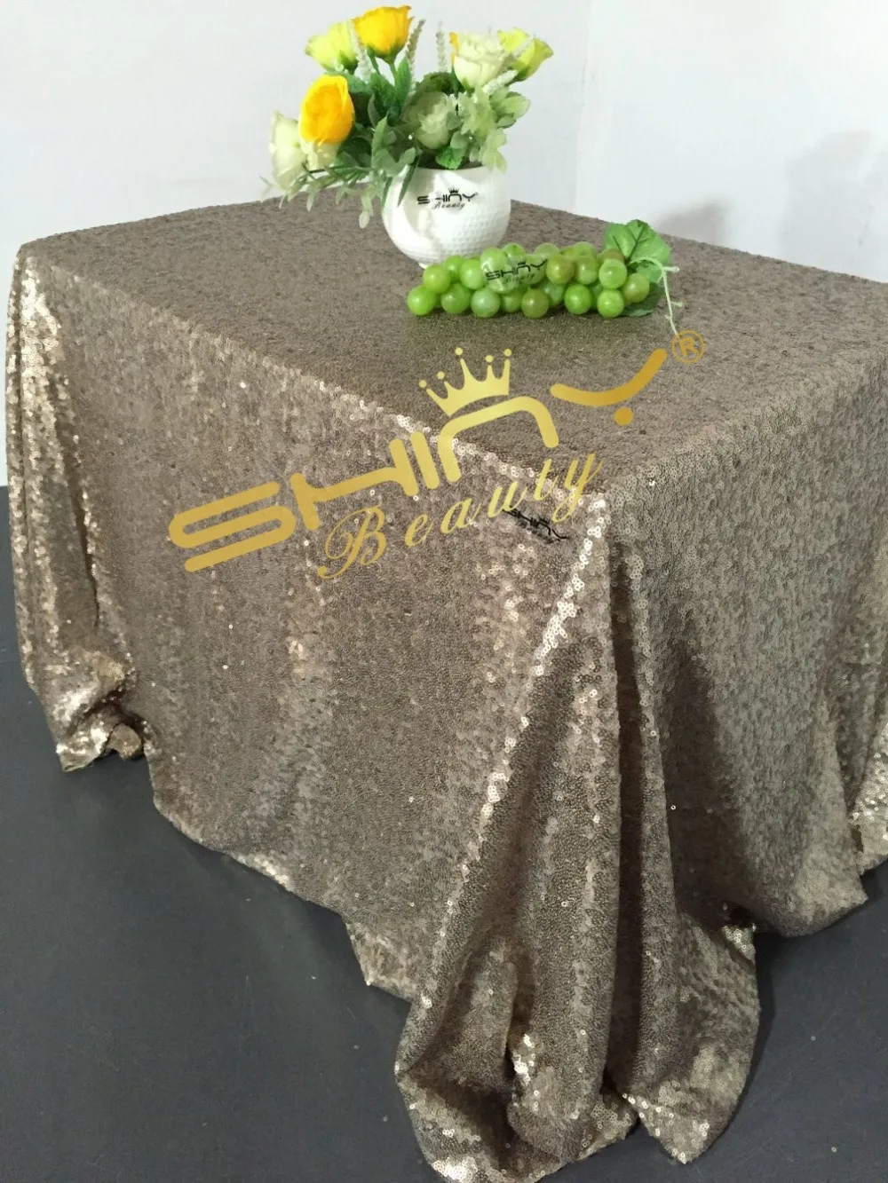 Brown sequin tablecloth (13)