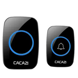 CACAZI водонепроницаемый беспроводной дверной звонок 300 м дистанционный 38 колец 3 громкости дверной звонок умный дверной звонок США штекер