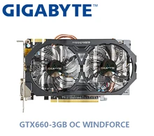 Используется GIGABYTE NVIDIA GPU, графический ппроцессор Nvidia GTX 660 3g OC WINDFORCE видеокарта двойной HDMI DVI порт Поддержка LOL PUBG CSGO