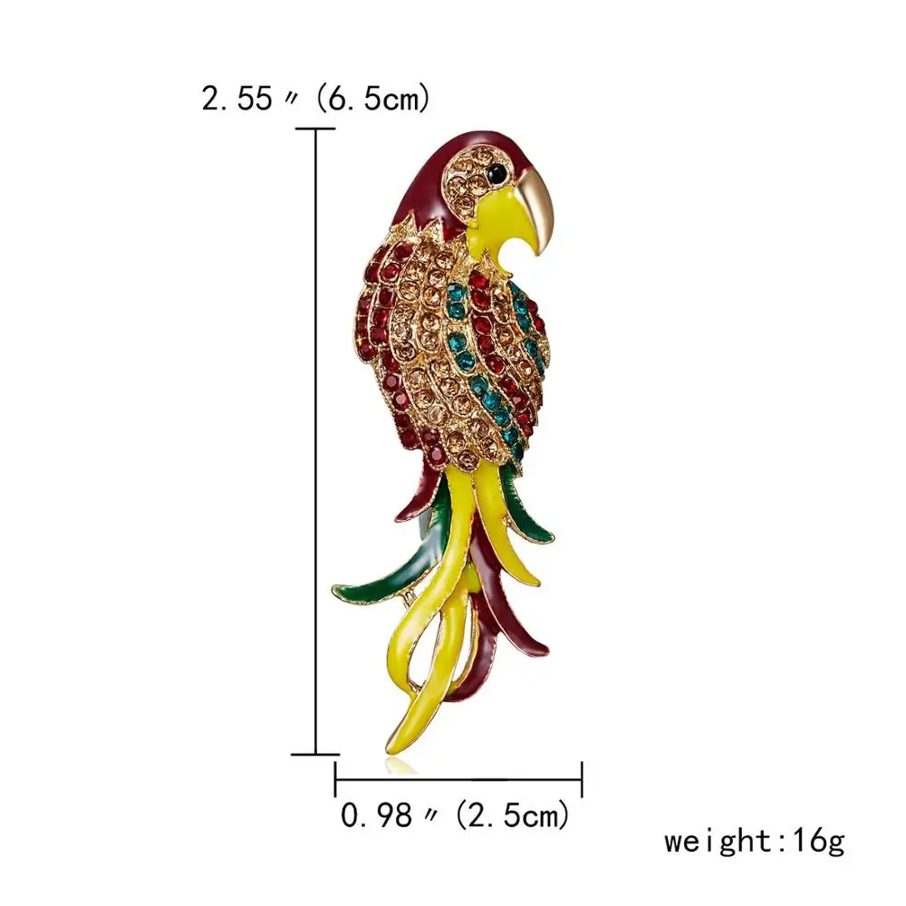Попугай бабочка животное эмаль брошь мышь паук СТРАЗА в форме Совы картина маслом Брошь булавка в виде животного женская детская одежда шарф ювелирные изделия - Окраска металла: 7