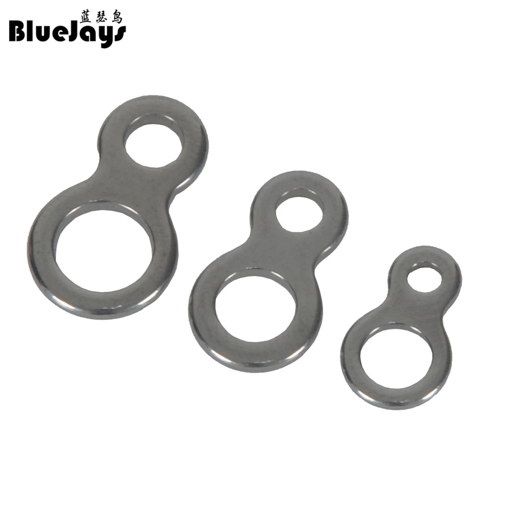 

BlueJays 50pcs 80KG-125KG Stainless Steel Seamless Connector Double Fishing Ring Iron Stinger Jigging Sea Fishing Lure Bait