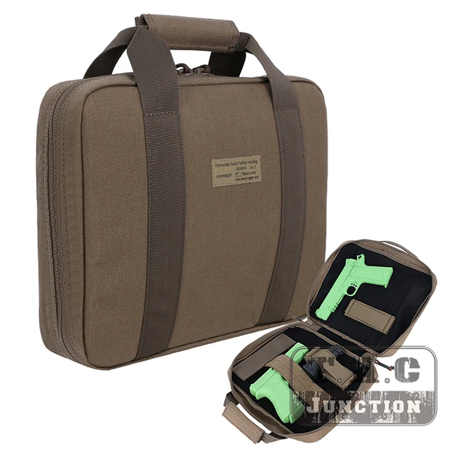 Emerson Tactical Two Handgun Soft Hand Carrying Bag Holster Emerson Tactical Two Handgun Soft Hand Carrying Bag Holster Emersongear Pistol Safe Case Protection Magazine