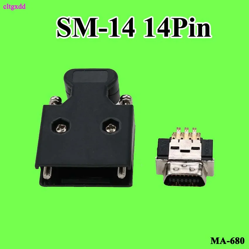 

SM-14 SCSI CN14P CN 14Pin 14P Connector for Panasonic Yaskawa Mitsubishi Delta Servo Motor Drive IO Control Encoder 100114