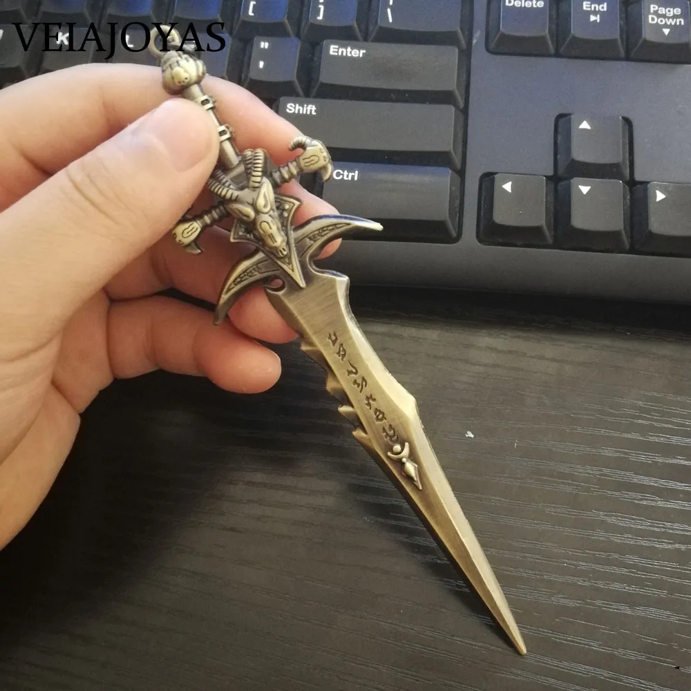 Горячая игра Frostmourne брелок в виде меча лича короля артаса кулон оружие 15 см