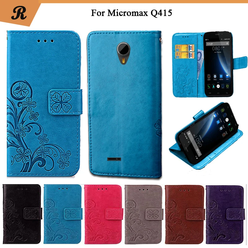 

Newest For Micromax Q415 Factory Price Luxury Cool Printed Flower 100% Special PU Leather Flip case with Strap