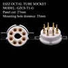 EIZZ High End Ceramic 8pin Octal Vacuum Tube Socket Base Gold Brass Pins For EL34 KT88 6550 6V6 274B 6L6 Hifi Tube AMP DIY 1PC ► Photo 2/6