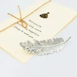 Женская Повседневная заколка для волос в форме листа украшение для волос золото, серебро
