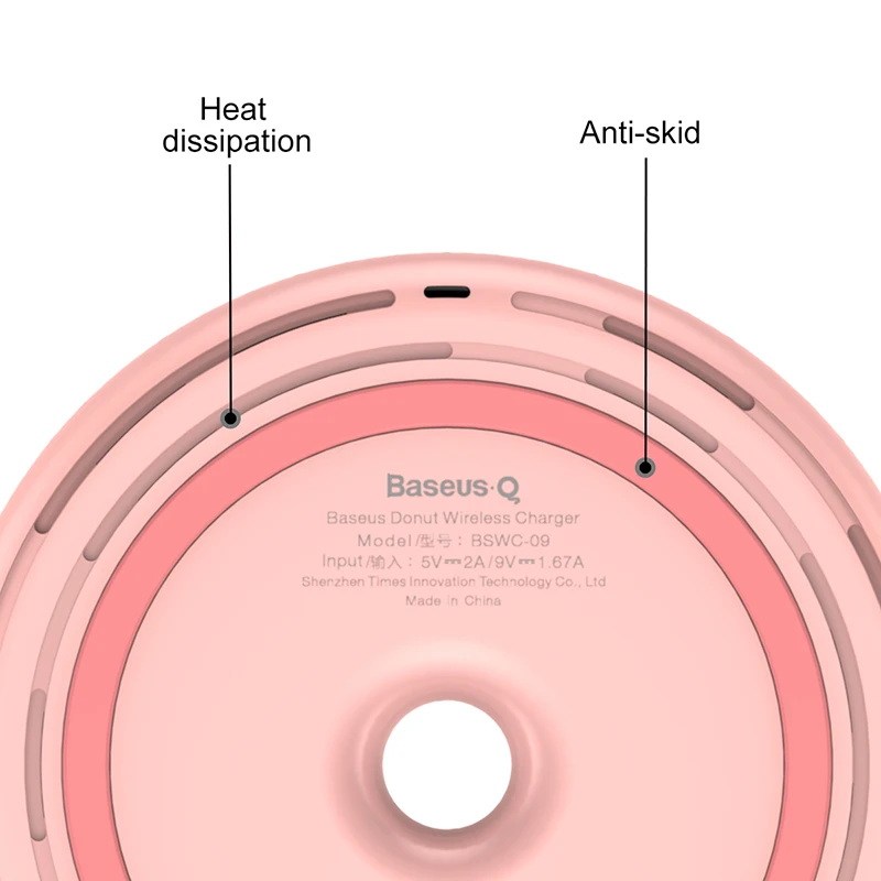 Baseus Quick Charging Wireless Charger For iPhone X 8 Charger Cute Donut Fast Charging Charger Pad For Samsung Note8 S8 S7 Edge