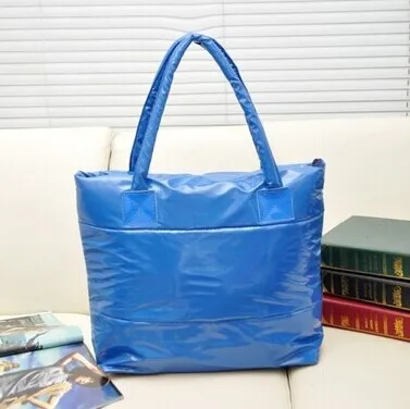 Женская сумка,, зимняя сумка, хлопковые пуховые сумки, сумки через плечо для женщин - Цвет: blue