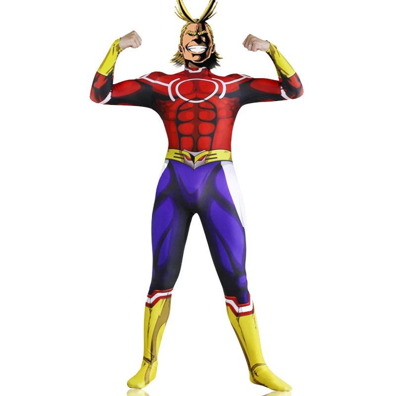 Anime All Might My Hero Cosplay Costume Zentai Suit Skin Tight Suits Lycra Spandex Full Body Bodysuit Jumpsuit Suits Anime Costumes Aliexpress
