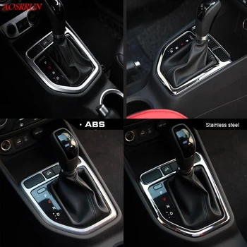 

car styling Transmission Shift Gear Panel Frame Decoration Cover Trim interior For Hyundai Creta IX25 2014 2015 2016 accessories