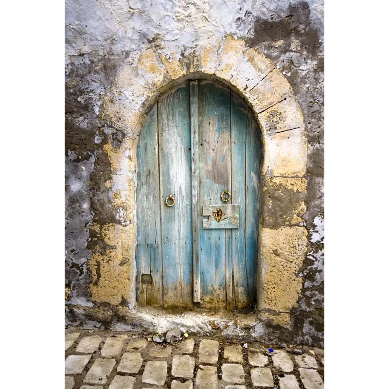 

5x7ft photography backdrops Retro old wood door background computer printed stone wall backgrounds for photo studio F-2735