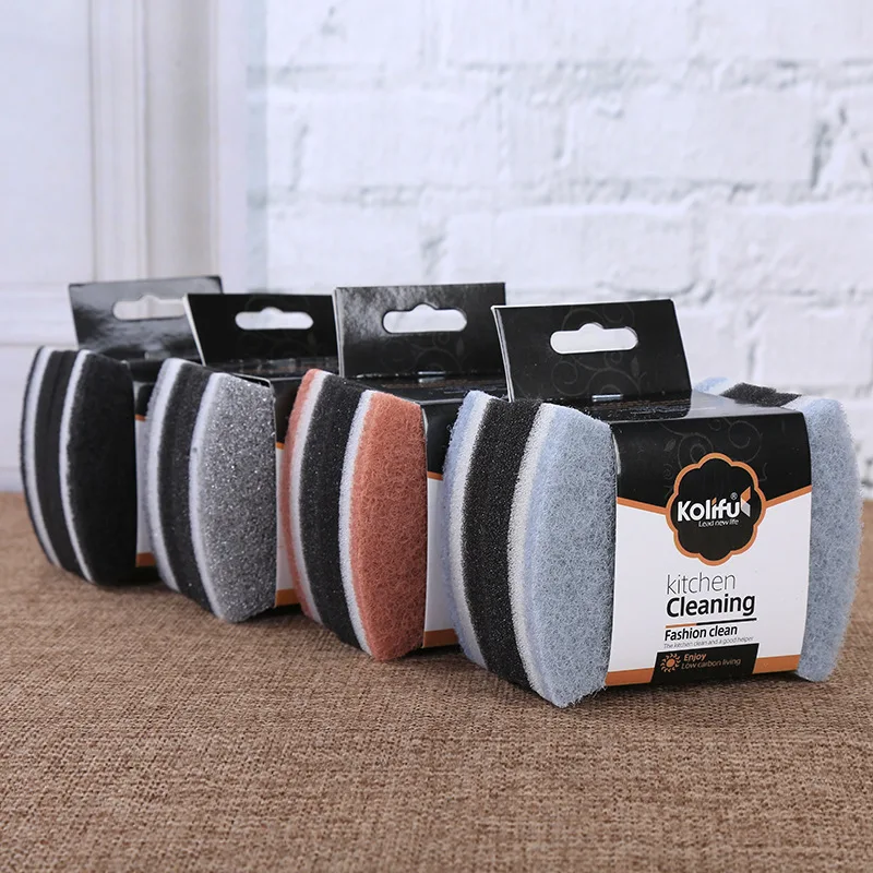 

2pcs/pack Magic Wipe Dish Sponge Kitchen Clean Scouring Cloth Dish Washing Sponge Kitchen Cleaning Tools Hot sales KLF062